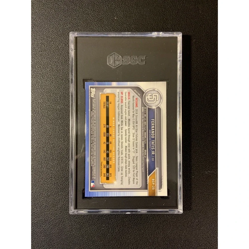 SGC 10 Fernando Tatis Jr 2019 Bowman Chrome Mega Box Mojo Refractor RC BCP-25